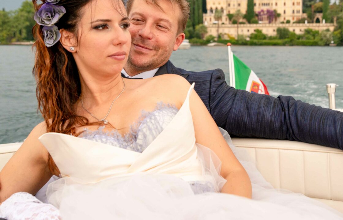 Barca per matrimonio lago di Garda